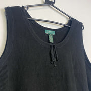 Black Lauren Ralph Lauren Knit Jumper Vest Womens 2XL