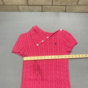 Pink Ralph Lauren Cable knit Long Jumper Women's XL