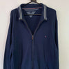 Navy Tommy Hilfiger zip up Jumper Women's XL