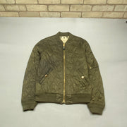 Khaki Green Burberry Bomber Jacket Men's Medium