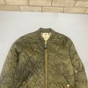 Khaki Green Burberry Bomber Jacket Men's Medium