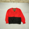 Black and Red Mohair Knitwear Sweater Women's Large