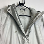 White L.L Bean Raincoat Jacket Large