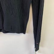 Black Tommy Hilfiger Cable Knit Jumper Women's XL