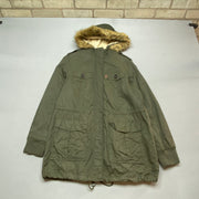 Khaki Green Levi's Parka Jacket Men's Large