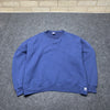 Vintage 90s Blue Russell Athletic Blank Sweatshirt Men's XL