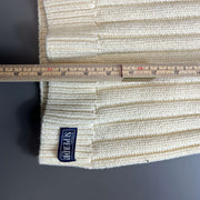 Beige Superdry Heavy Turtleneck Knit Jumper Sweater XL