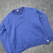 Vintage 90s Blue Russell Athletic Blank Sweatshirt Men's XL