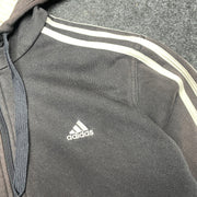 00s Black Adidas zip up Hoodie Men's Medium