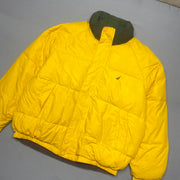 Yellow and Brown Nautica Reversible Jacket Men's L/XL