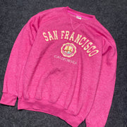 Vintage Pink San Francisco Sweatshirt Men's Small