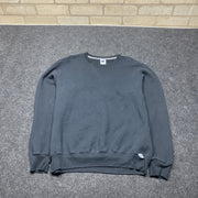 Vintage 90s Black Russell Athletic Blank Sweatshirt Men's Large