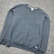 Vintage 90s Black Russell Athletic Blank Sweatshirt Men's Large