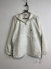 00s White Adidas 1/2 Zip-up Hoodie Men's Large