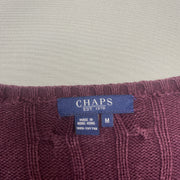 Maroon Chaps Cable Knit Sweater Women's Medium