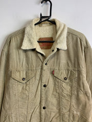 Khaki Beige Levi's Corduroy Jacket Women's XL