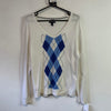 White and Blue Tommy Hilfiger Jumper Women's XL