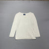 White Polo Jeans Cable Knit Sweater Women's Large