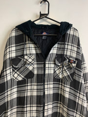 Black and White Dickies Flannel Jacket Men's Large