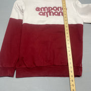 Red and White Emporio Armani Sweatshirt Men's Small