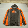 Brown and Orange NFL Jacket Men's XL