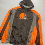 Brown and Orange NFL Jacket Men's XL