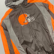 Brown and Orange NFL Jacket Men's XL