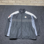 Black and Grey NFL Windbreaker Men's XXL