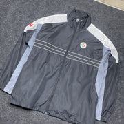 Black and Grey NFL Windbreaker Men's XXL