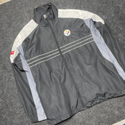 Black and Grey NFL Windbreaker Men's XXL