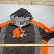 Brown and Orange NFL Jacket Men's XL