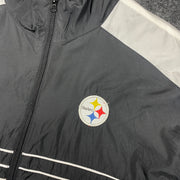 Black and Grey NFL Windbreaker Men's XXL