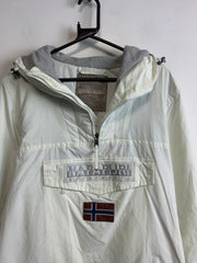 White Napapijri Anorak Jacket Men's Large