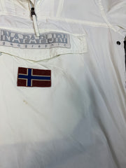 White Napapijri Anorak Jacket Men's Large