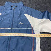 Navy and White Asics Windbreaker Women's XL