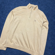 Yellow Izod Quarter zip Men's Large