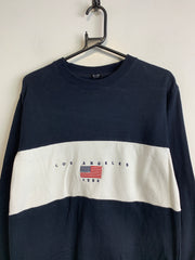 Navy America Flag Sweatshirt Men's Medium