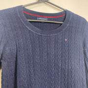 Navy Knit Jumper Sweater Tommy Hilfiger Womens Medium