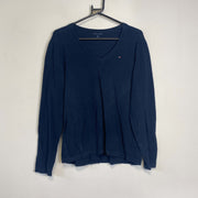 Navy Tommy Hilfiger Knit Jumper Sweater Womens Large