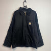 Black Reworked Carhartt Workwear Jacket Men's Medium