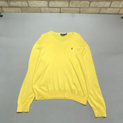 Yellow Polo Ralph Lauren Jumper Women's Large