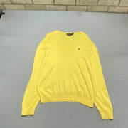 Yellow Polo Ralph Lauren Jumper Women's Large