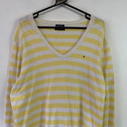 White and Yellow Tommy Hilfiger Jumper Women's XXL