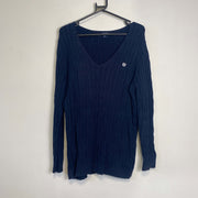 Navy Chaps Ralph Lauren Knit Jumper Sweater Womens XL