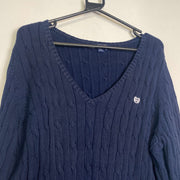 Navy Chaps Ralph Lauren Knit Jumper Sweater Womens XL