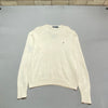 Vintage White Polo Ralph Lauren Knitwear Sweater Men's Medium