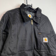 Black Reworked Carhartt Workwear Jacket Men's Medium