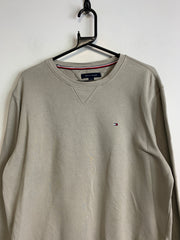 Grey Tommy Hilfiger Chest Logo Sweatshirt Men's Large