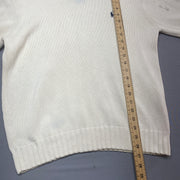 Vintage White Polo Ralph Lauren Knitwear Sweater Men's Medium