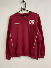 Burgundy Umbro V-neck Sweatshirt Men's Medium